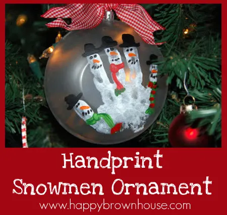 Handprint Snowman Ornament