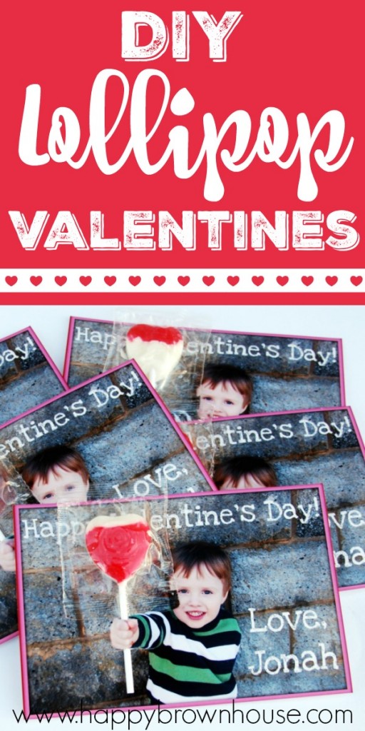 Are you looking for an easy DIY valentines for kids that are inexpensive and quick to put together? These DIY Lollipop Valentines are super cute and a cinch to pull together. The thing that took the most time for me was waiting on the pictures to print, so I could assemble these homemade picture valentines cards for kids. Grab your camera and your favorite little cupid to make these for his or her Valentine's Day class party.