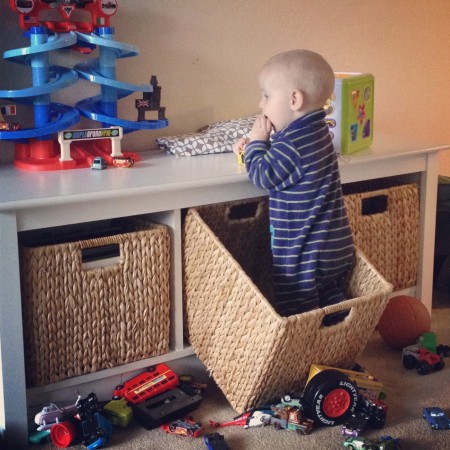 Toy Basket Baby Happy Brown House