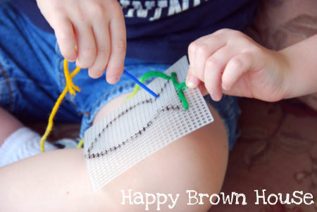 DIY Lacing/Sewing Cards from @happybrownhouse www.happybrownhouse.com