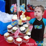 superhero cupcake tower