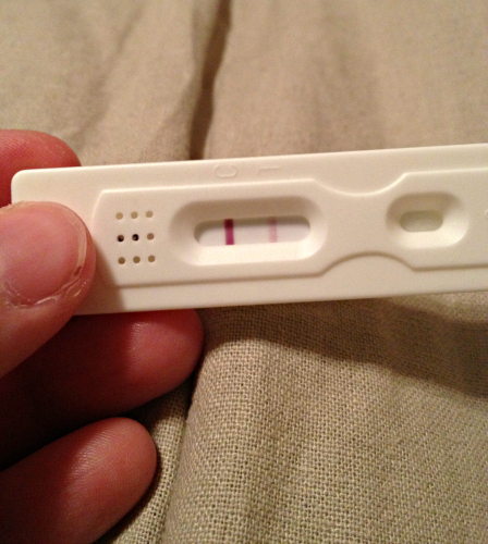 Share on Twitter. positive pregnancy test. 
