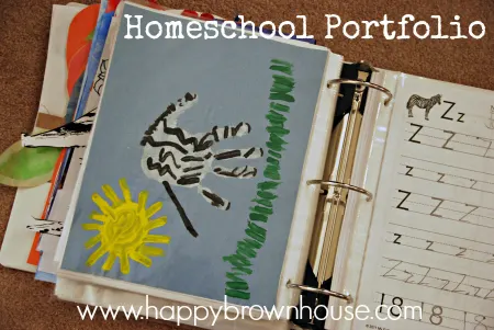 Homeschool Portfolio to keep up with projects and completed work