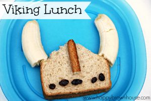 Need an easy lunch/snack idea for kids? This Easy Viking Lunch is a quick way to add a little fun to lunchtime with simple ingredients you already have at home. Such a cute idea for a viking unit!