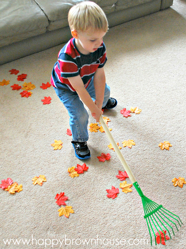 Kids Raking Leaves