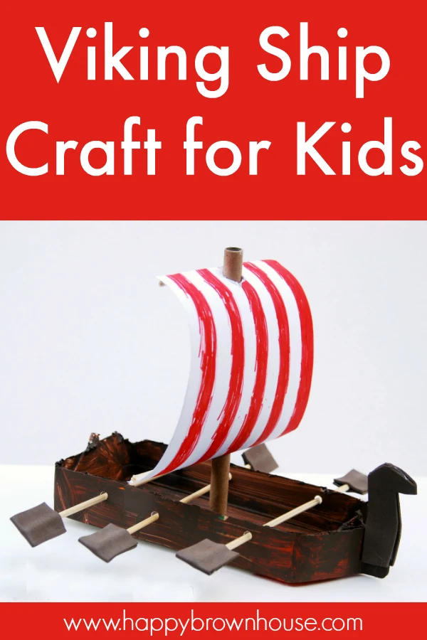 Viking Ship Craft for Kids: how to make a Viking Boat using recycled household items.