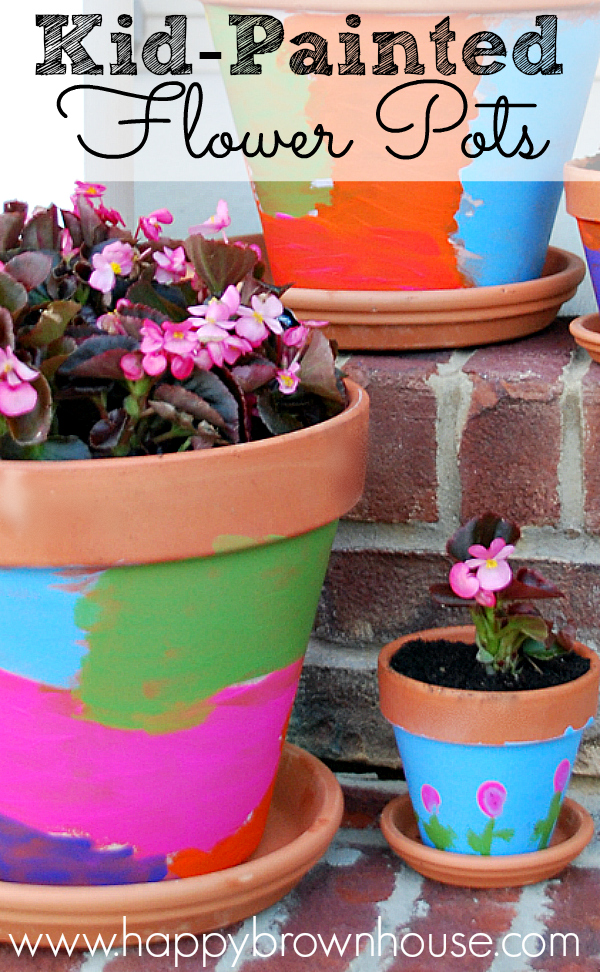 Kid-Made Painted Planter or Flower Pot