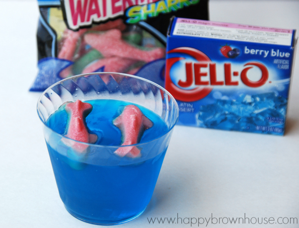 close up of Candy Shark Jello Cup Snack