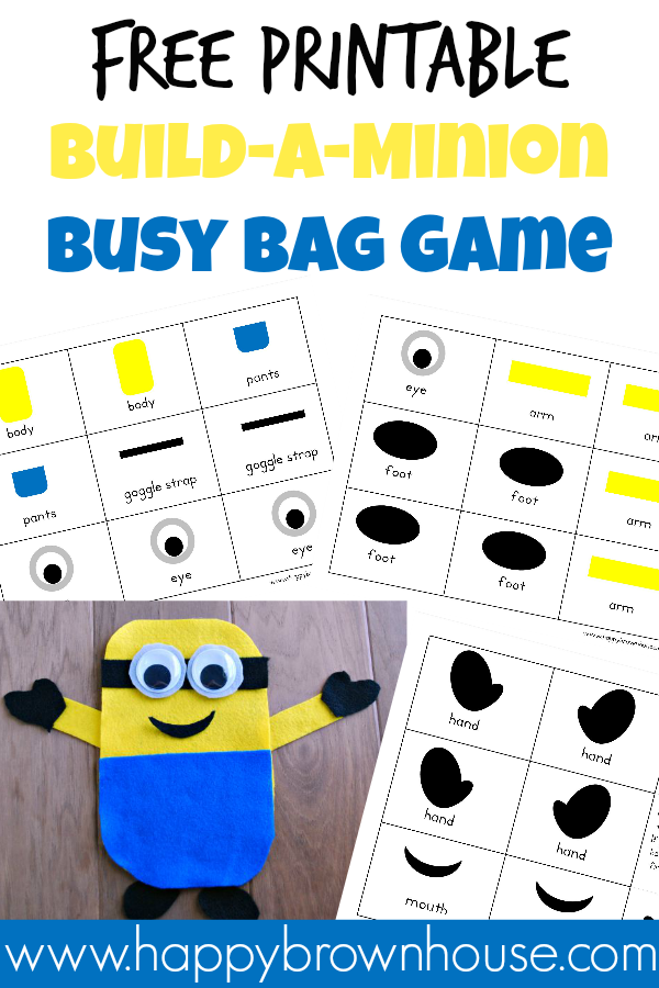 Free Printable Build-a-Minion Busy Bag Game