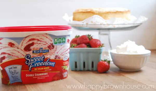 Ingredients for Strawberry Shortcake Ice Cream Cake #CollectiveBias #SunsOutSpoonsOut #ad