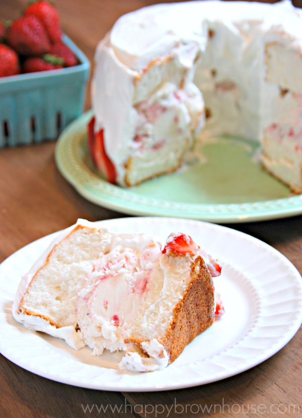 piece of Strawberry Shortcake Ice Cream Cake