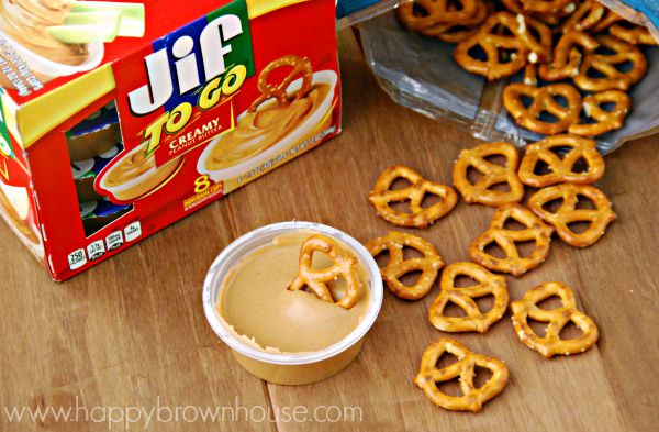 Peanut butter and pretzel snack