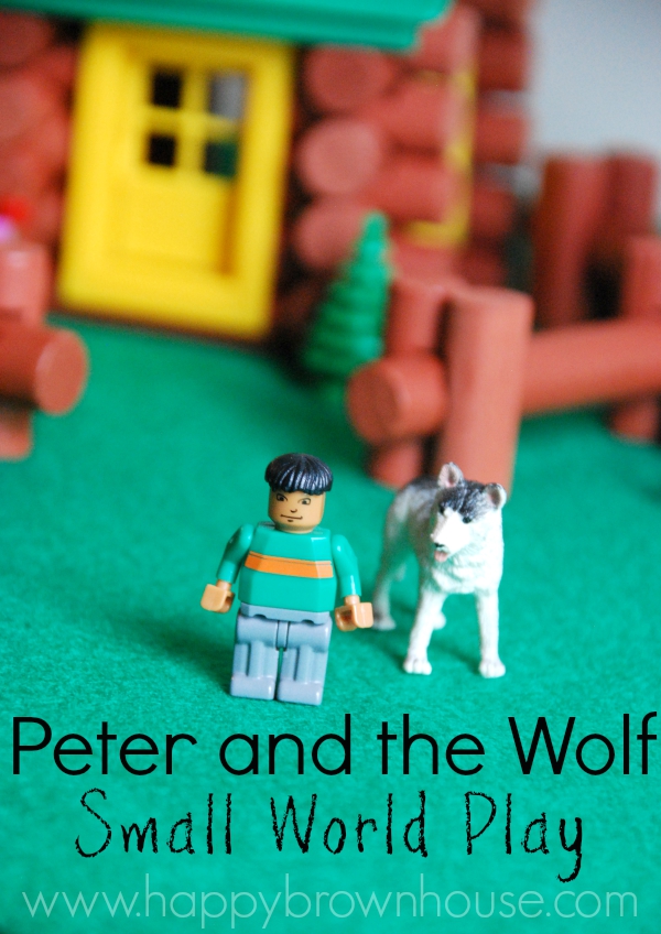 Peter and the Wolf Small World Play for kids. Perfect for retelling the story and helping kids understand the music.
