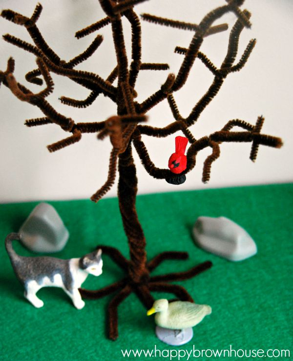 Pipe Cleaner tree for small world play