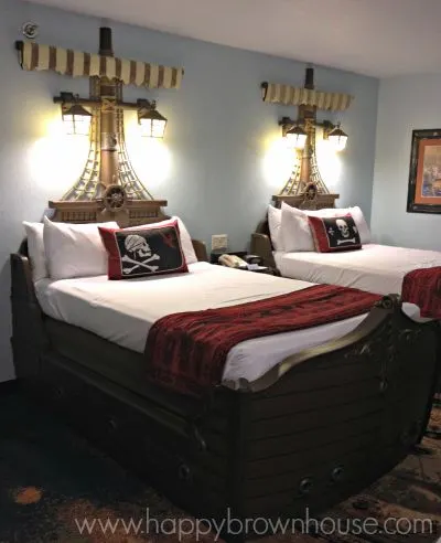 Pirate themed room at Disney's Caribbean Beach Resort