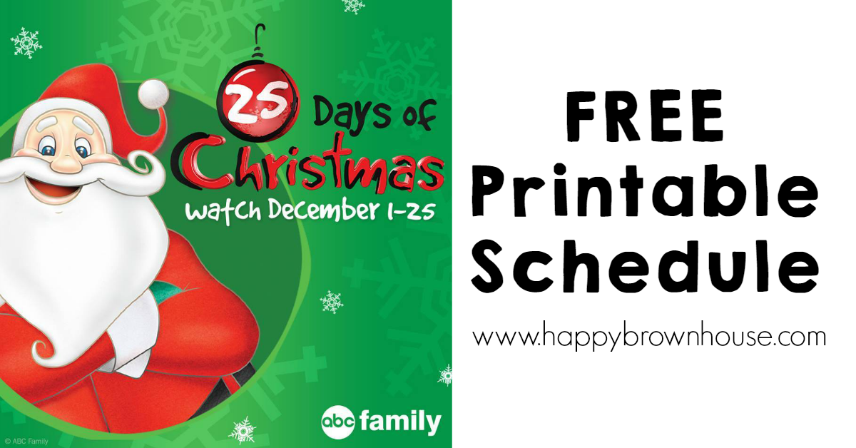 2015 ABC Family s 25 Days Of Christmas Movie Schedule With FREE