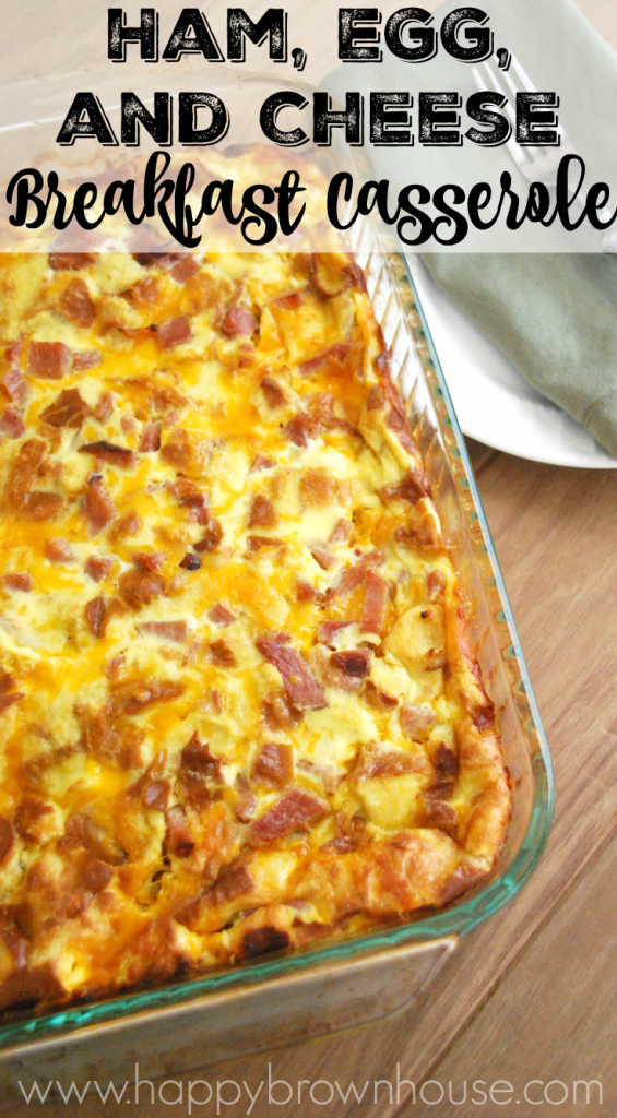 Have leftover holiday ham? This Ham, Egg, and Cheese Breakfast Casserole recipe is perfect for Christmas brunch. Make it the night before, and pop it in the oven while you open Christmas presents with the family.