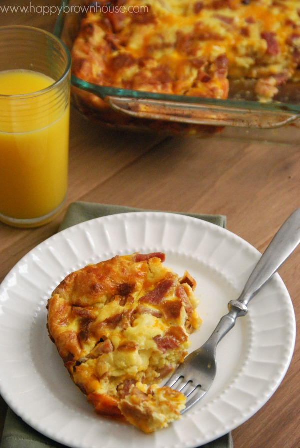 Ham, Egg, and Cheese Breakfast Casserole - Happy Brown House