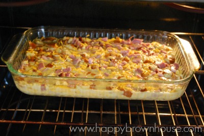 Have leftover holiday ham? This Ham, Egg, and Cheese Breakfast Casserole recipe is perfect for Christmas brunch. Make it the night before, and pop it in the oven while you open Christmas presents with the family.