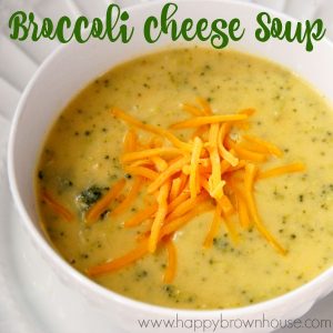 Easy, Homemade Broccoli Cheese Soup