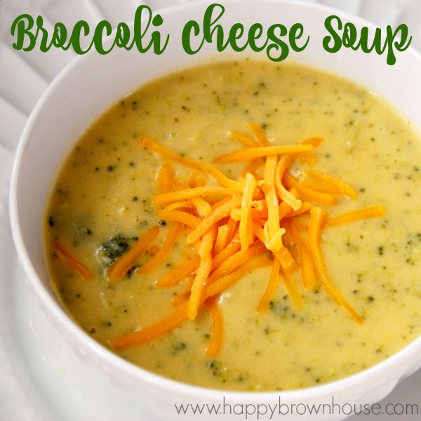 This easy Broccoli Cheese Soup recipe using real food ingredients--not processed food. This homemade soup rivals that of Panera and you can make it at home! Perfect for a cold weather day when all you want is comfort food.