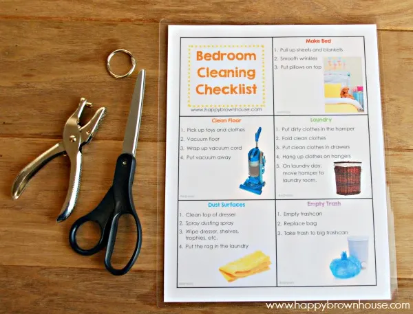 cleaning checklist materials