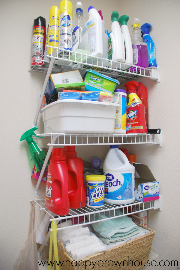 Get a jump start on spring cleaning by organizing your cleaning supplies and laundry room first. #SpringClean16
