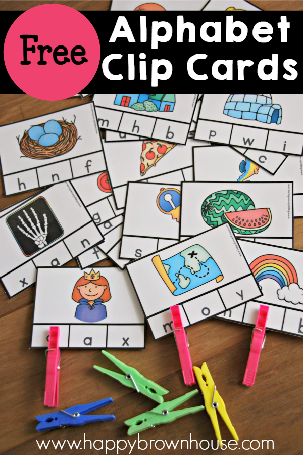 these free printable alphabet beginning sounds clip cards are perfect for preschoolers and kindergarten kids to practice identifying beginning sounds of words place these clip cards in a busy bag for a