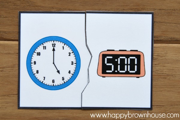 clock puzzles busy bag happy brown house