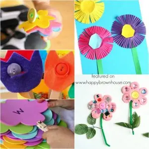 Flower Fine Motor Skills Collage1 - Happy Brown House