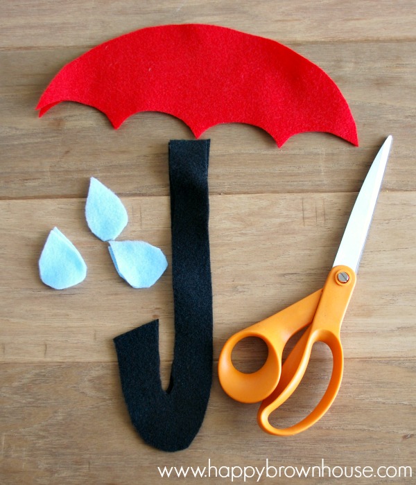 Umbrella Counting Busy Bag felt pieces