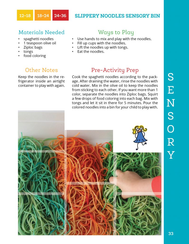 The Toddle Journey Noodles Sensory Bin page