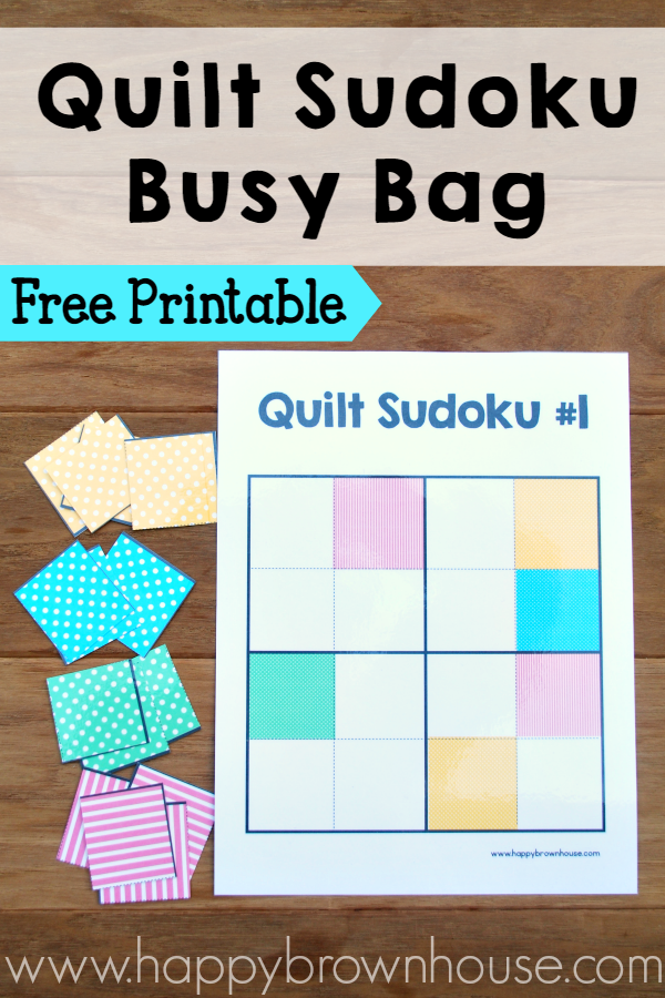 quilt sudoku for kids busy bag happy brown house