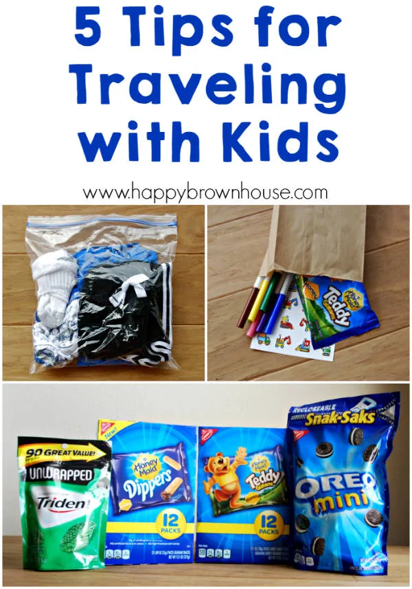 5 Tips for Traveling with Kids. I love her idea for packing kids clothes!