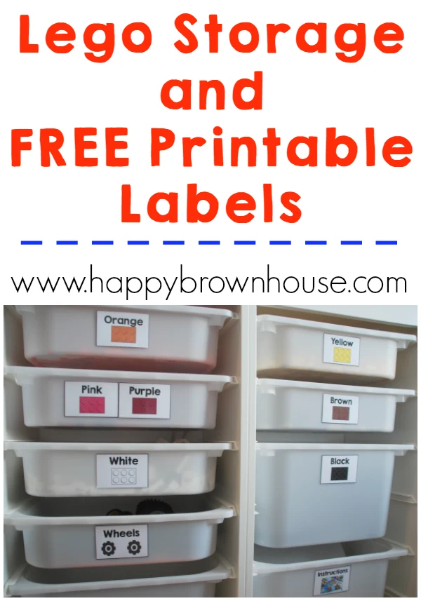 Lego Storage and Free Printable Labels