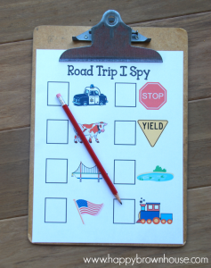 Road Trip I Spy Game for preschoolers