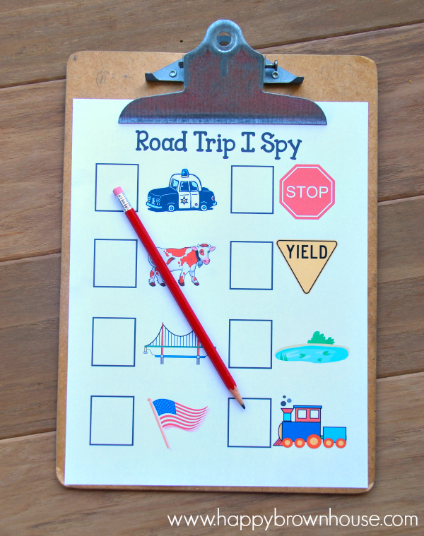 Road Tip I Spy Game for Preschoolers