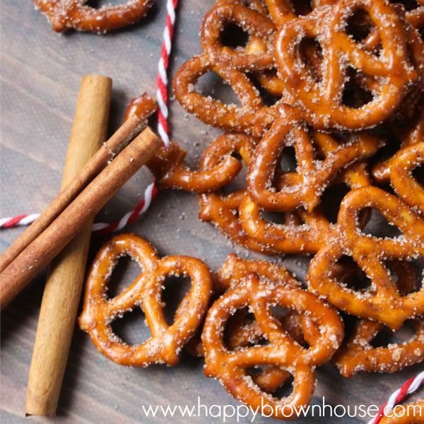 These Cinnamon Sugar Pretzels are so easy to make! They would make a great Christmas neighbor gift, teacher gift, or just a special snack for the family.