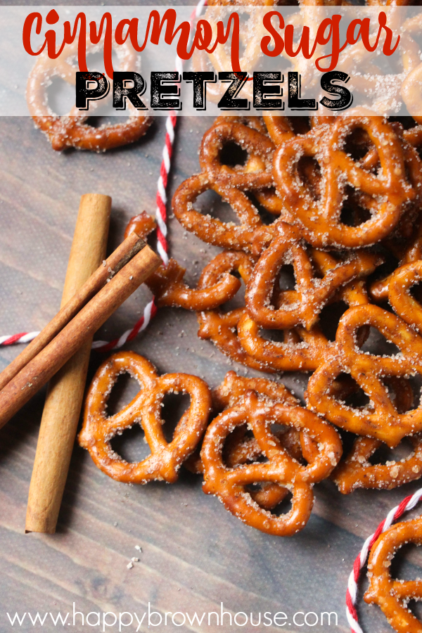 These Cinnamon Sugar Pretzels are so easy to make! Perfect for a quick treat or to make for a neighbor gift for Christmas.