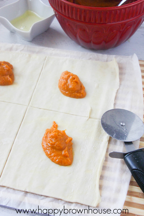 Pumpkin Turnovers Pastry squares