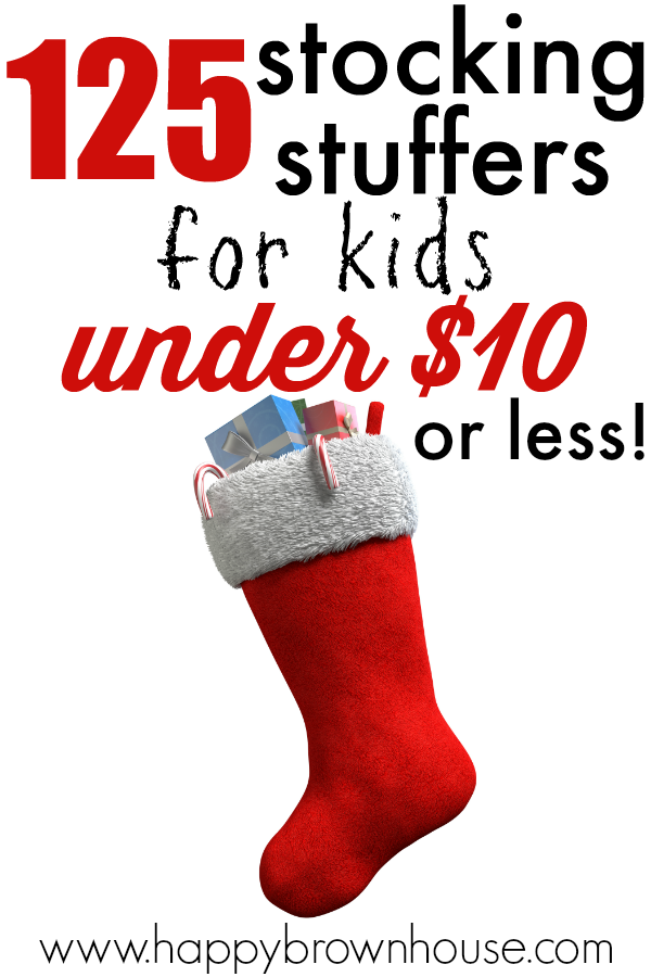 125 stocking stuffers for kids under $10 or less. This is a great list to use for filling Christmas stockings for kids. There are items I hadn't even thought of!