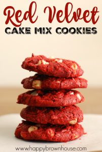 These Red Velvet Cake Mix Cookies are perfect for Christmas Cookie Exchanges. They're easy to make and yummy, too!