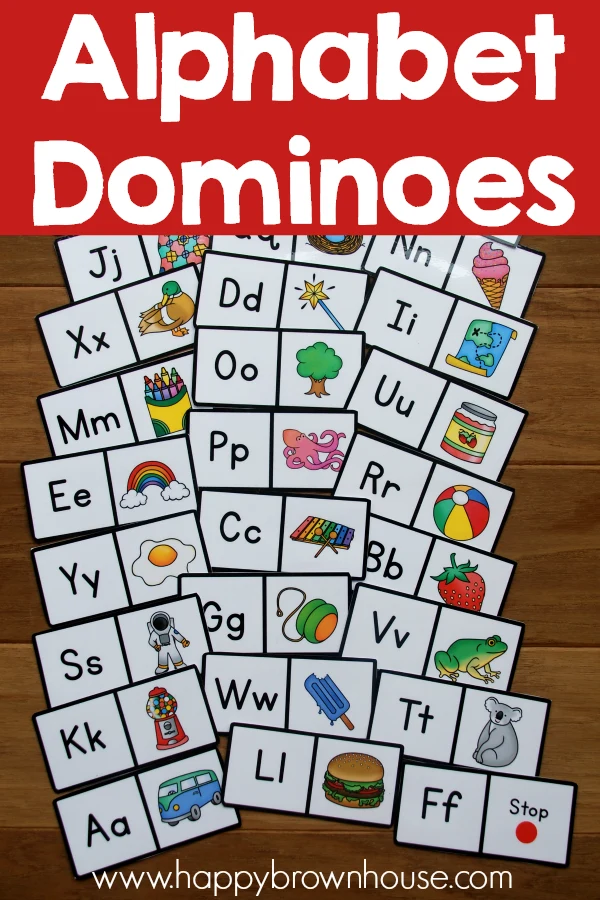 These Alphabet Dominoes are a great way to practice matching letters and beginning sounds. These would make a great preschool busy bag or to use in small group literacy instruction.