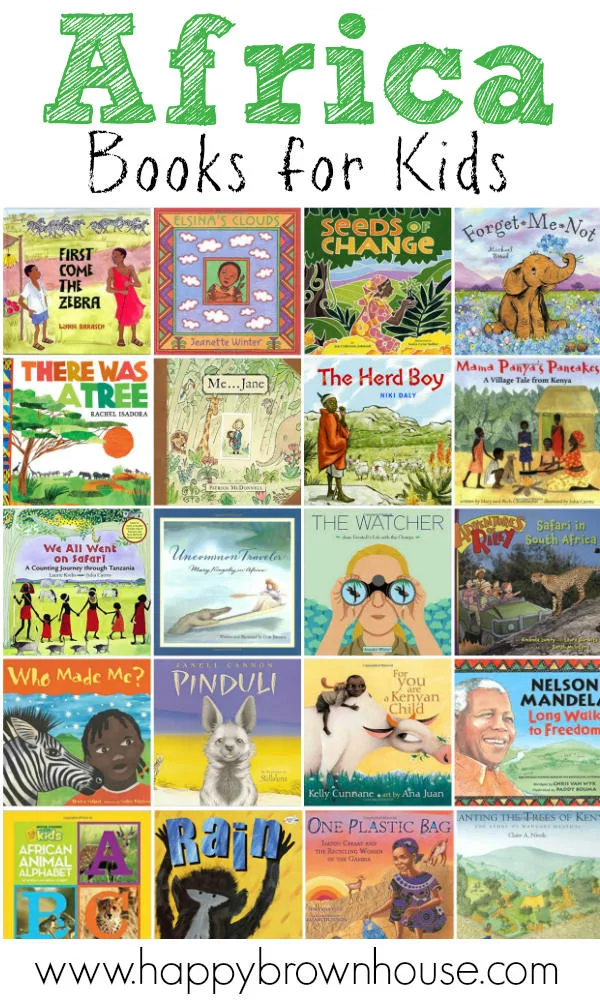 collage of Africa Books for Kids for a great Africa unit study