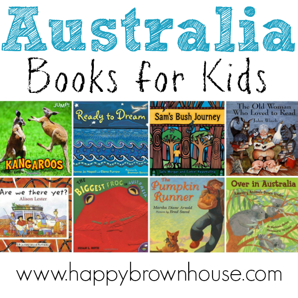 This book list of Australia Books for Kids is a perfect list for an Australia unit study. Perfect for reading about the Australian outback, kangaroos, and koalas, too!