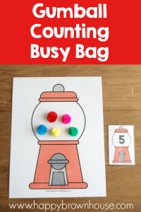 Gumball Counting Busy Bag