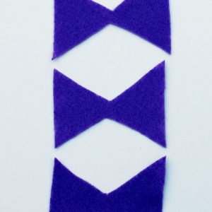 purple felt pieces for thKite Counting Busy Bag Bow Shapes