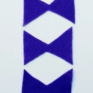 purple felt pieces for thKite Counting Busy Bag Bow Shapes
