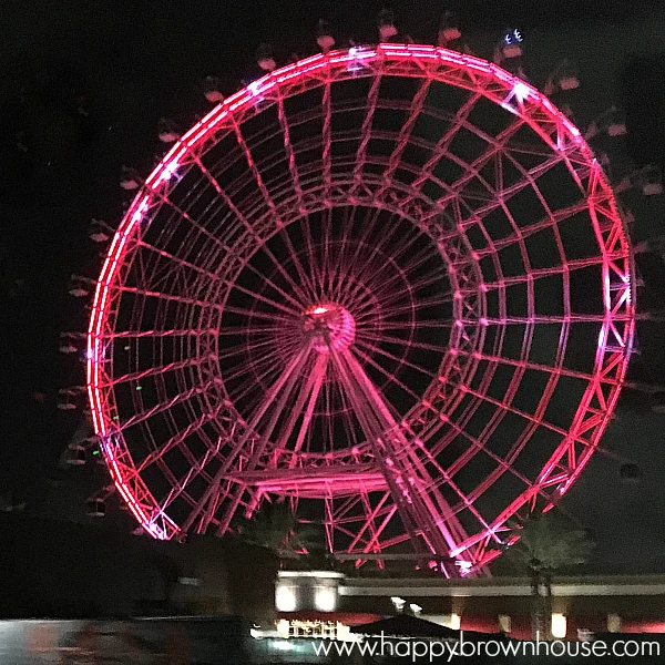 The Orlando Eye is a giant ferris wheel that gives you a bird's eye view of Orlando, Florida.