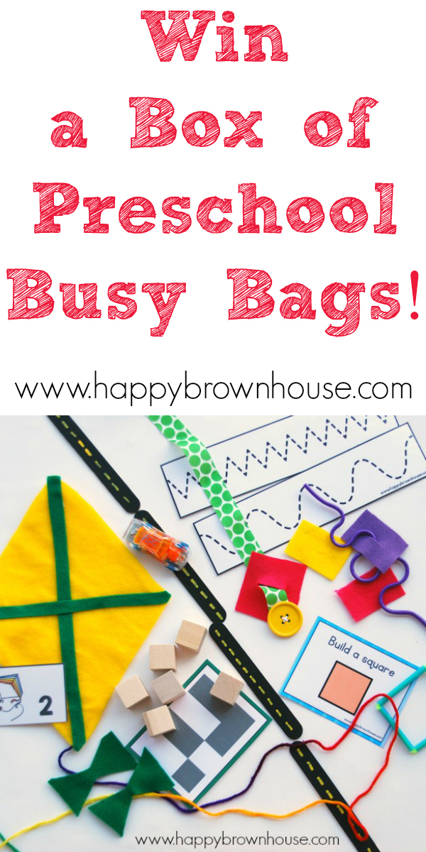 Win a Box of Preschool Busy Bags from Happy Brown House. Who can beat free busy bags?